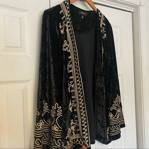 4SI3NNA velvet embroidered boho jacket